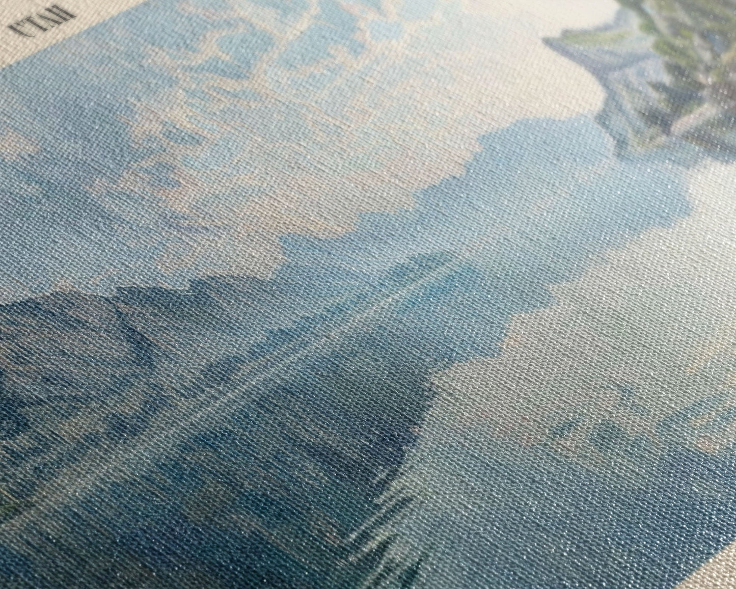 Bear Lake Panoramic Framed Canvas Print, Lake House Decor, Scenic View, Travel Poster, Minimalist Art, Home Decoration