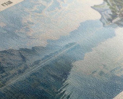 Bear Lake Panoramic Framed Canvas Print, Lake House Decor, Scenic View, Travel Poster, Minimalist Art, Home Decoration