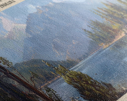 Panorama-Leinwanddruck „Big Bear Lake, Kalifornien“ mit Rahmen, Dekoration fürs Seehaus, malerischer Ausblick, Reiseposter, moderne Kunst, Natur-Wandbild