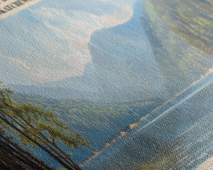 Big Sandy Lake Framed Canvas Print, Lake House Art, Panoramic Travel Poster, Scenic View, Modern Decor, Lake Painting