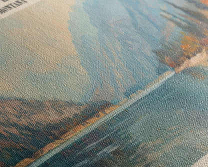 Gerahmter Leinwanddruck „Canyon Ferry Lake, Montana“, Seehaus-Kunst, Panorama-Wandbild, Reiseposter, Rustikales Seegemälde, Naturkunst