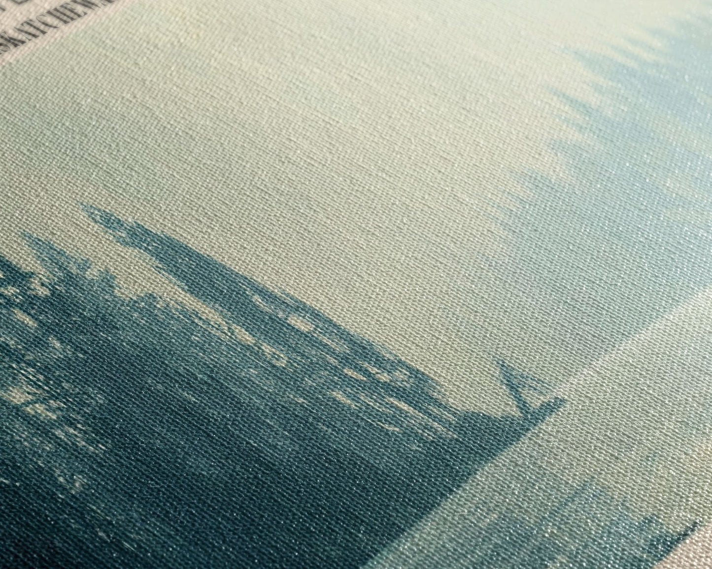 Churchill Lake Framed Canvas Print, Panoramic Lake House Decor, Wide Wall Art, Travel Poster, Modern Lake Painting, Nature Art