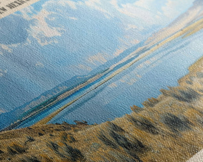 Elephant Butte Reservoir New Mexico Framed Canvas Print, Panoramic Lake House Decor, Wall Art, Travel Poster, Rustic Lake Painting, Nature Art