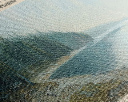 Emma Matilda Lake Wyoming Framed Canvas Print, Lake House Decor, Panoramic Wall Art, Travel Poster, Modern Lake Painting, Nature Art