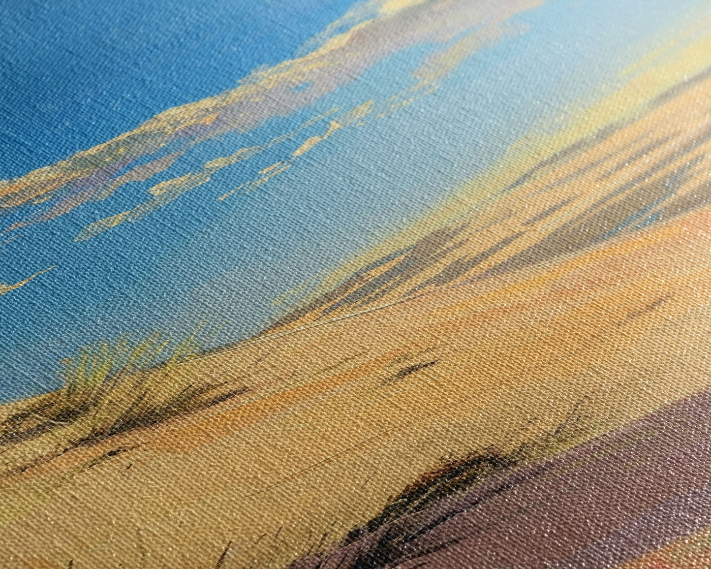 Vertical Canvas Painting of Sand Dunes in Desert Landscape, Framed Oversized Wall Art on Canvas, Tall and Narrow Living Room Wall Art