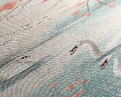 Swirling Butterflies in Japanese Style Tall Skinny Framed Canvas Print - Ukiyo-e Wall Art