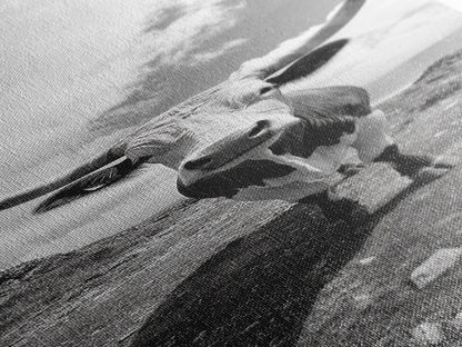 Texas Longhorn Art, Canvas Print, rustic decor, bull and bear art, cowboy western wall art, farmhouse decor, barn landscape oil painting