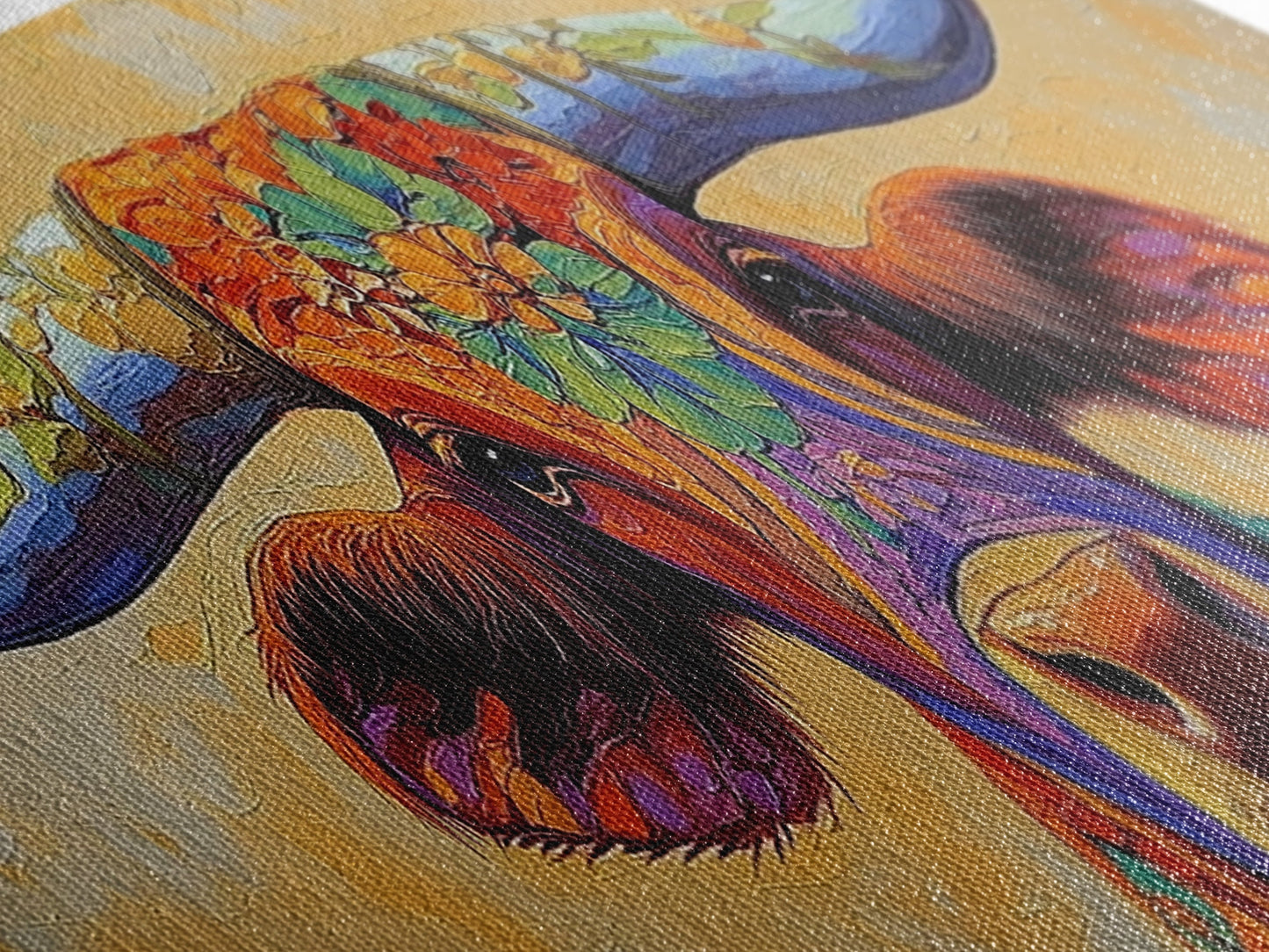 Floral Longhorn Art, Southwestern Wall Art, Texas Cow Art, Rustic Farmhouse Decor, Boho Art, Framed Canvas Print, Moody Art