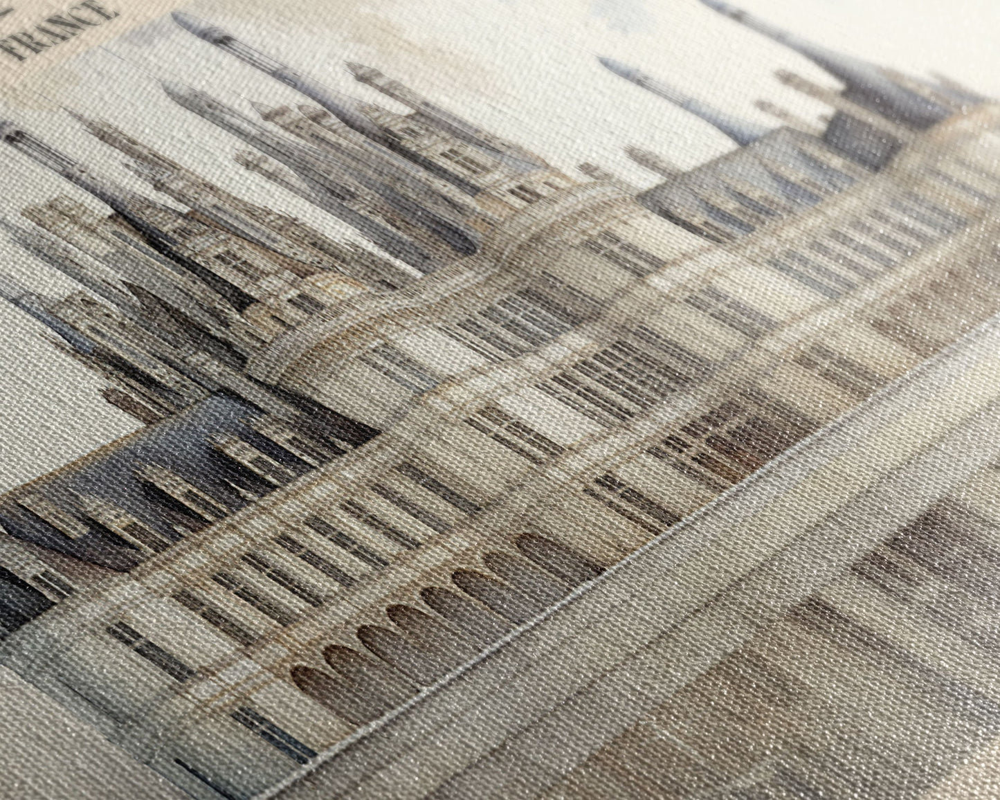 Château de Chambord Travel Poster Print, Framed Canvas Print, COUNTRY Travel Art, Wood Framed Art, Wall Hanging, Home Decor