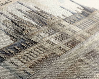 Château de Chambord Travel Poster Print, Framed Canvas Print, COUNTRY Travel Art, Wood Framed Art, Wall Hanging, Home Decor