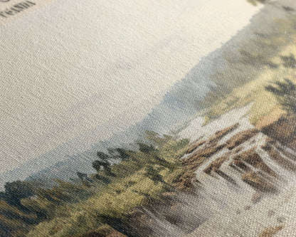 Murchison Falls Nationalpark-Reiseposter, gerahmter Leinwanddruck, Reisekunstwerk mit Landmotiv, Holzrahmen, Wandbehang, Wohndekoration