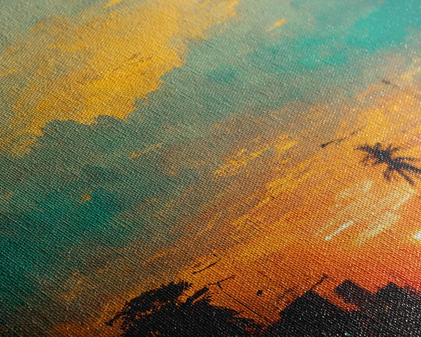 Los Angeles canvas print, sunset art, Los Angeles at Sunset, California, living room wall art, guest room wall art