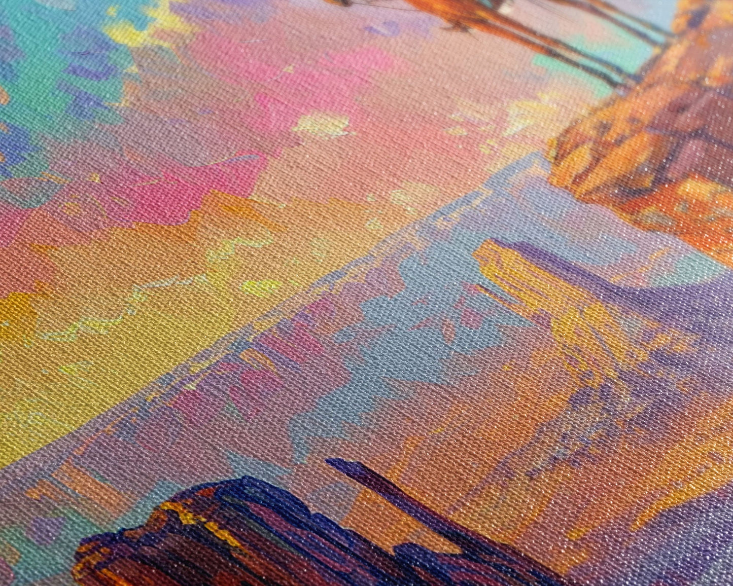 Cowboy Overlooking Monument Valley, Farmhouse Style Framed Canvas Print for Bedroom Wall Art, Rustic Home Decor, Scenic Western Landscape