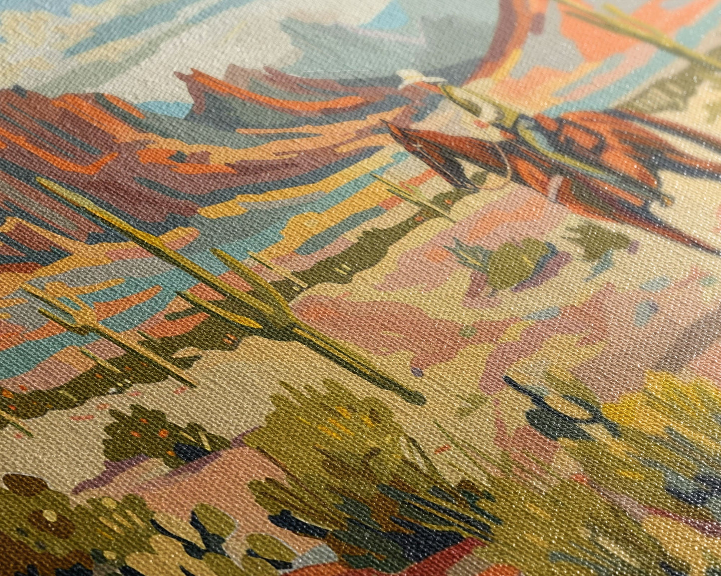 Serene Desert Scene with Cowboy, Ideal for Living Room Art, Framed Canvas Print, Bedroom Decor, Home Decoration, Southwestern Decor