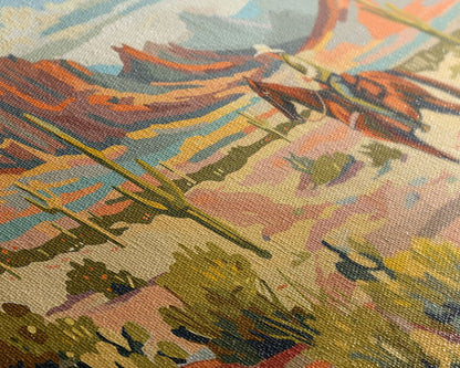 Serene Desert Scene with Cowboy, Ideal for Living Room Art, Framed Canvas Print, Bedroom Decor, Home Decoration, Southwestern Decor