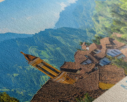 Bello, Colombia Panoramic Travel Poster Canvas Print, Bello, Colombia Painting, Colombia Art, Bello Panoramic Travel Art, Travel Painting