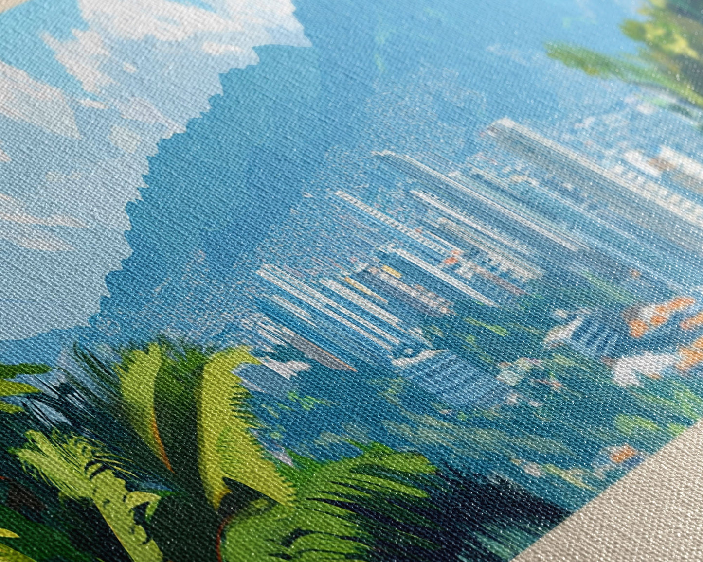 Cali, Colombia Travel Poster Panoramic Canvas Print, Cali, Colombia Painting, Colombia Art, Cali Travel Art, Guest Room Painting