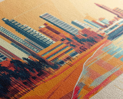 Panorama-Reiseposter Luanda, Angola, Leinwanddruck, Gemälde Luanda, Angola, Angola-Kunst, Reisekunst aus Luanda, Gemälde für Gästezimmer