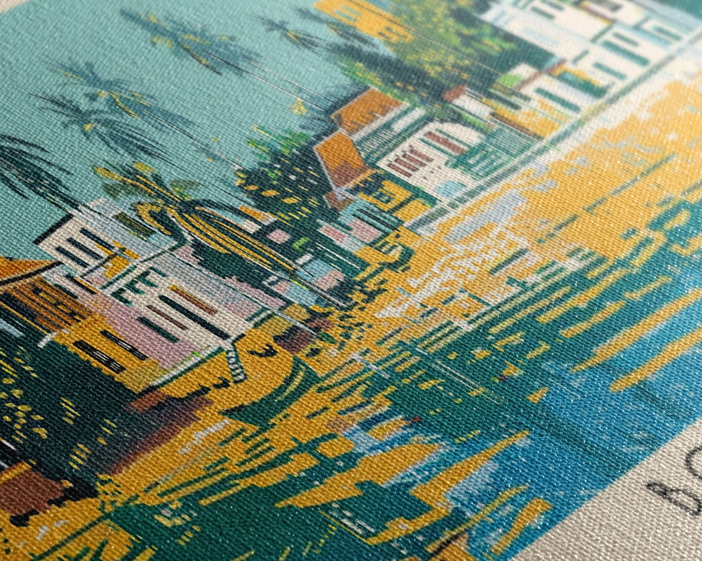 Bouake, Ivory Coast Panoramic Canvas Print, Bouake, Ivory Coast Painting, Ivory Coast Art, Bouake Travel Poster, Travel Art, Guest Room Painting