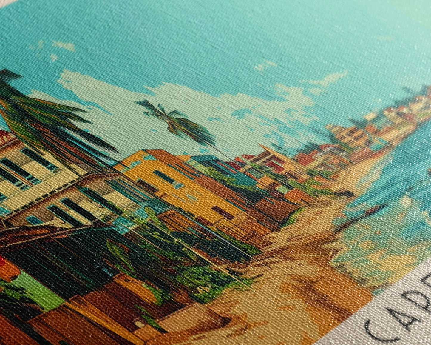 Cape Coast, Ghana Panoramic Canvas Print, Cape Coast, Ghana Painting, Ghana Art, Cape Coast Travel Poster, Travel Art, Living Room Painting