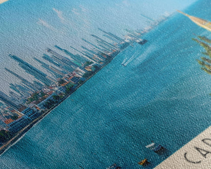 Cartagena, Colombia Panoramic Canvas Print, Cartagena, Colombia Painting, Colombia Art, Cartagena Travel Poster, Travel Art, Housewarming Gift