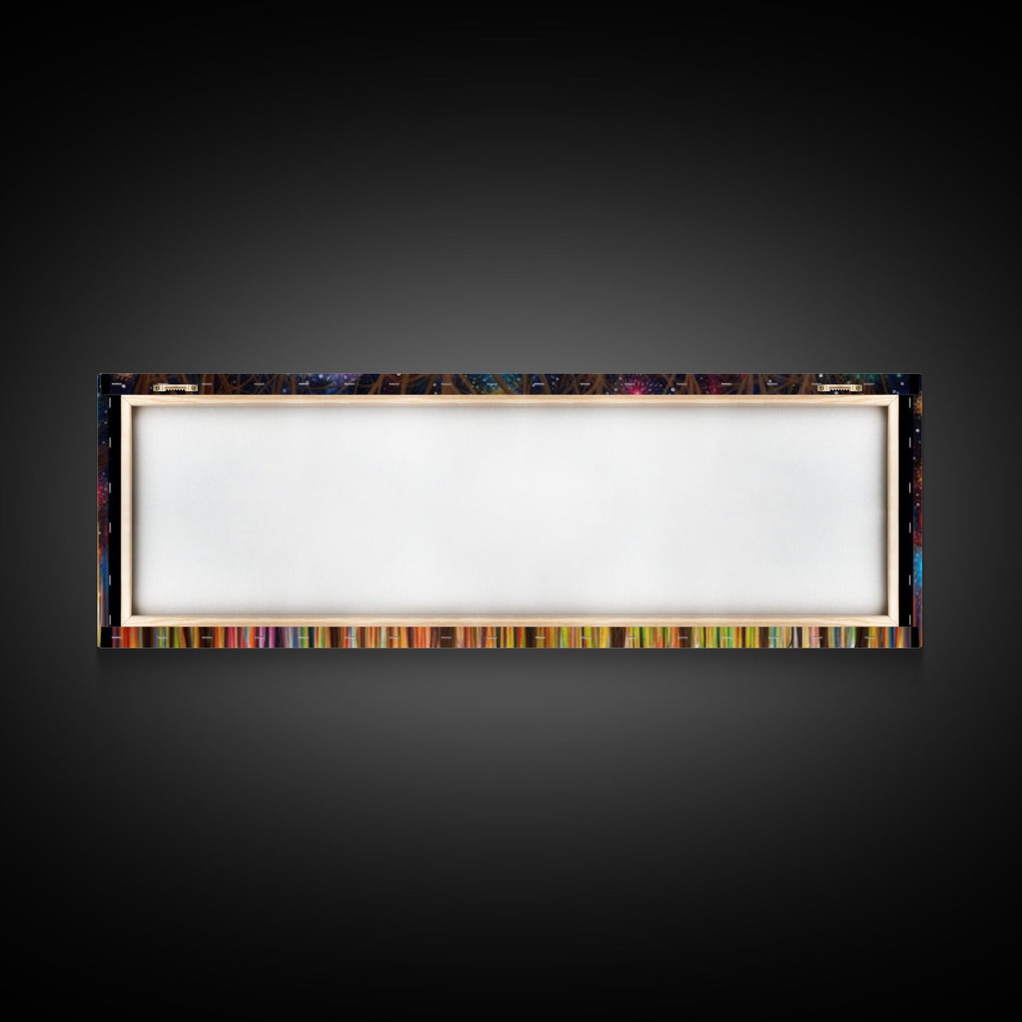 Abstract Forest Art, Woods Wall Art, Forest Art Print, Sparklers, Stars, Colorful Canvas Print, Panoramic, Wall Art, Canvas Print