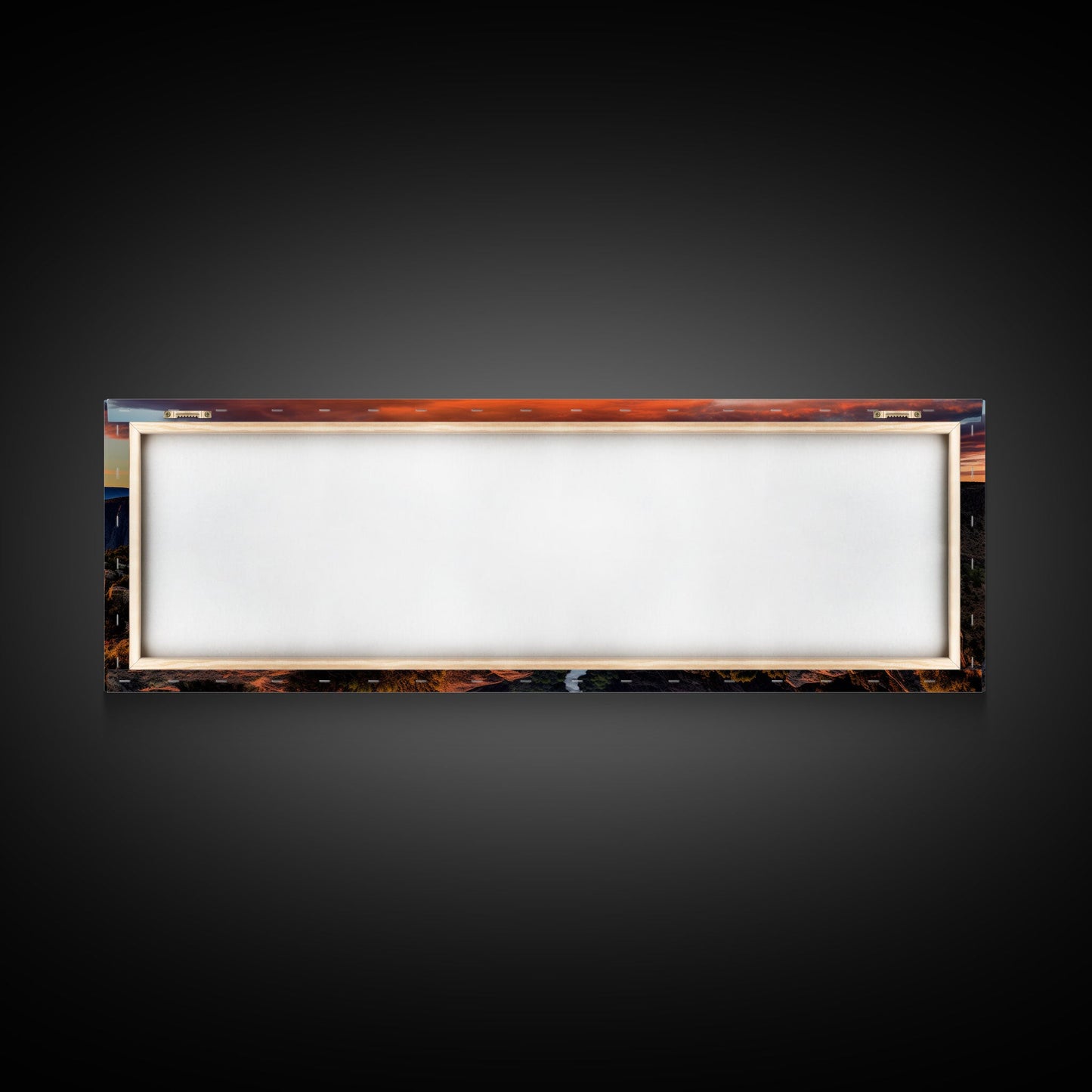 Photographic Panoramic of Black Canyon Of The Gunnison National Park, Sunset Photography, Framed Canvas Print, Landscape Photography