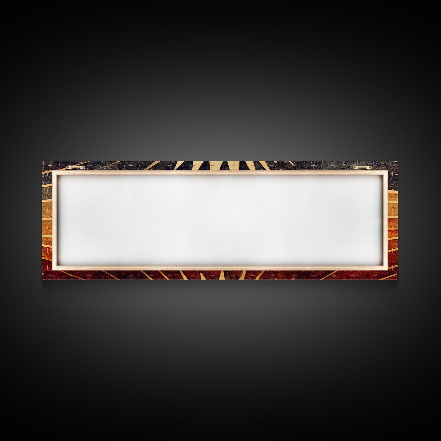 Art Deco Sunburst Wall Art, Ready To Hang Canvas Print, Panoramic Art, Art Deco Wall Decor, Above Bed, Above Couch, Above Sofa