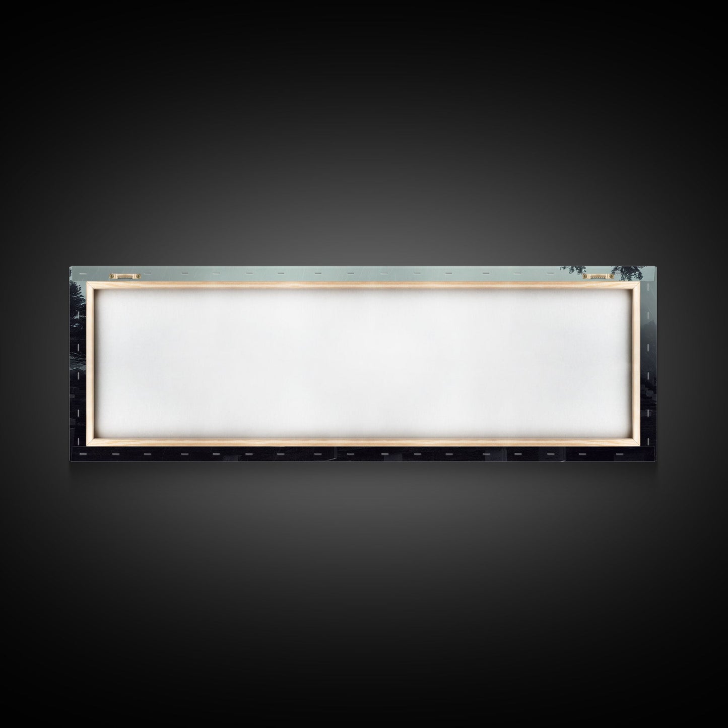 Haunted Cemetery Halloween Art, Extra Large Wall Art, Framed Panoramic Canvas Print, Framed Wall Decor