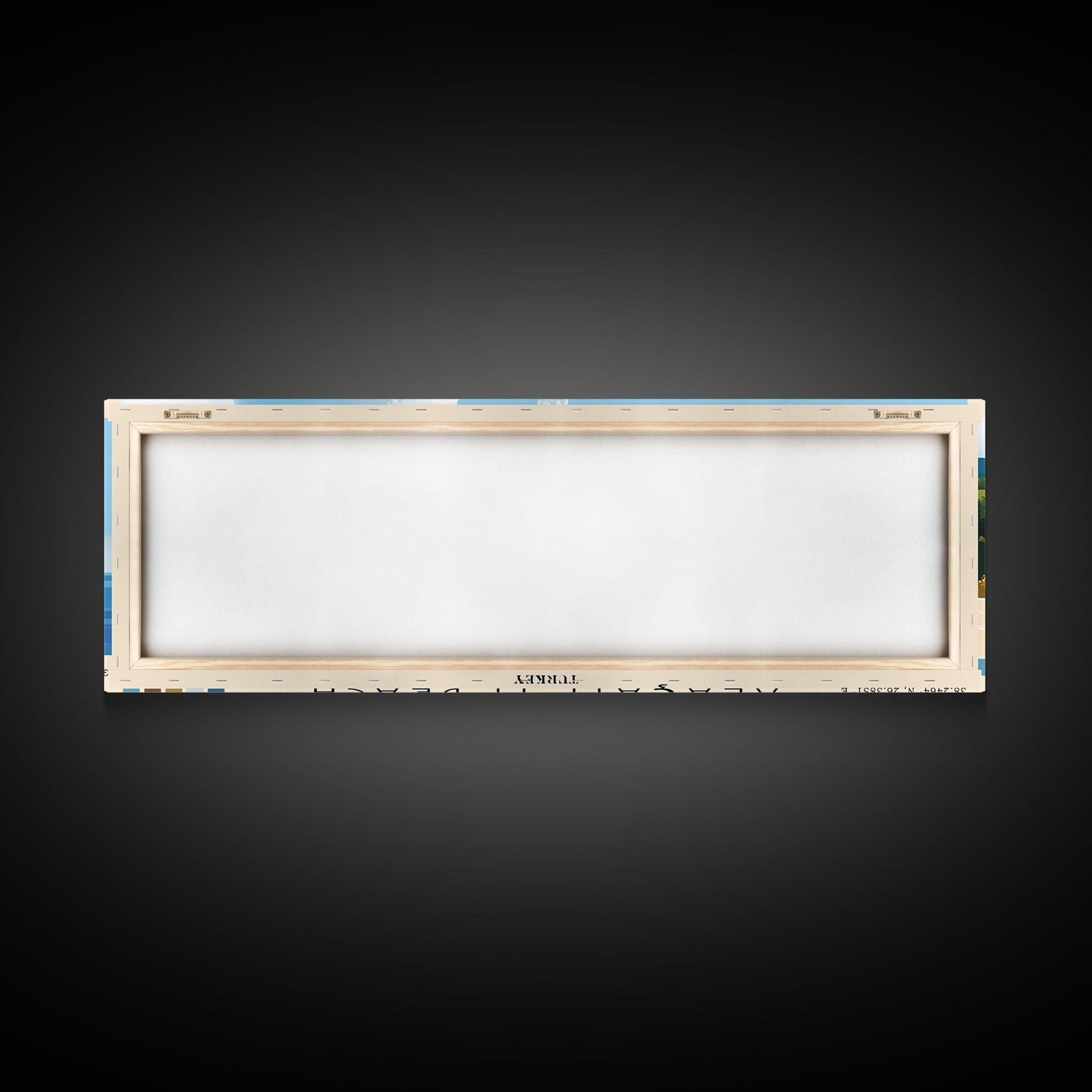 Alaçatı 11 Beach, Turkey Panoramic Beach Print, Vacation Gift, Turkey Wall Art, Beach Painting, Beach Decor, Beach Painting