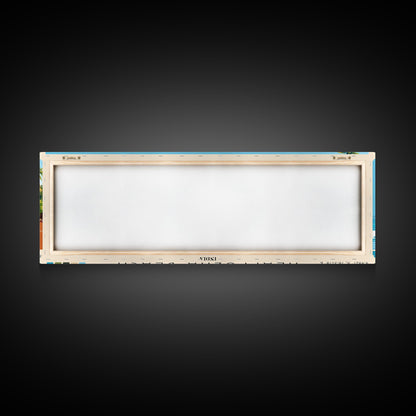 Alappuzha Beach, India Panoramic Print, Vacation Gift, India Wall Art, Beach Painting, Beach Decor, Large Wall Art, Wood Frame Art