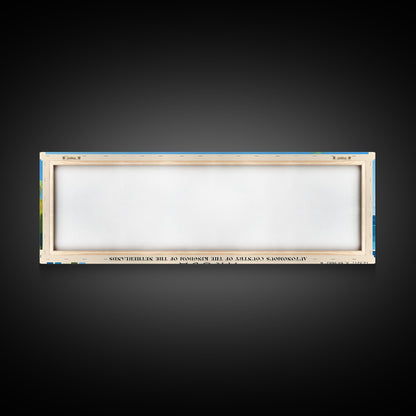 Aruba, autonomous country of the Kingdom of the Netherlands Panoramic Print, Vacation Gift, autonomous country of the Kingdom of the Netherlands Wall Art, Beach Painting, Beach Decor, Large Wall Art, Wood Frame Art