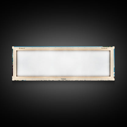 Auroville Beach, India Panoramic Print, Vacation Gift, India Wall Art, Beach Painting, Beach Decor, Large Wall Art, Wood Frame Art