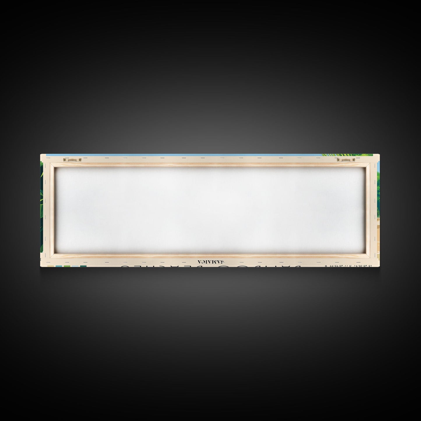 Bamboo Beaches, Jamaica Panoramic Print, Vacation Gift, Jamaica Wall Art, Beach Painting, Beach Decor, Large Wall Art, Wood Frame Art