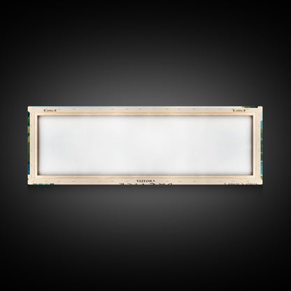 Bačvice, Croatia Panoramic Print, Vacation Gift, Croatia Wall Art, Beach Painting, Beach Decor, Beach Or Lakehouse Art