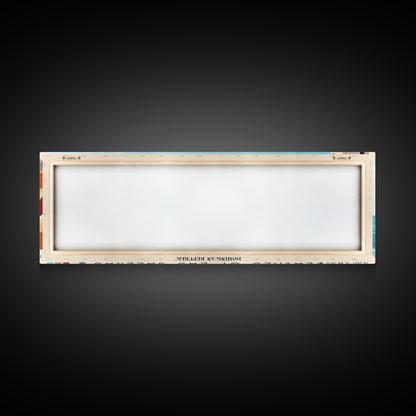 Beaches of Las Galeras, Dominican Republic Panoramic Beach Print, Vacation Gift, Dominican Republic Wall Art, Framed Canvas Print, Framed Beach Painting