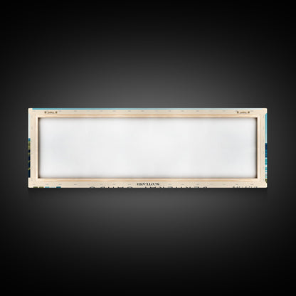 Berneray Sands, Scotland Panoramic Print, Vacation Gift, Scotland Wall Art, Beach Painting, Beach Decor, Large Wall Art, Wood Frame Art