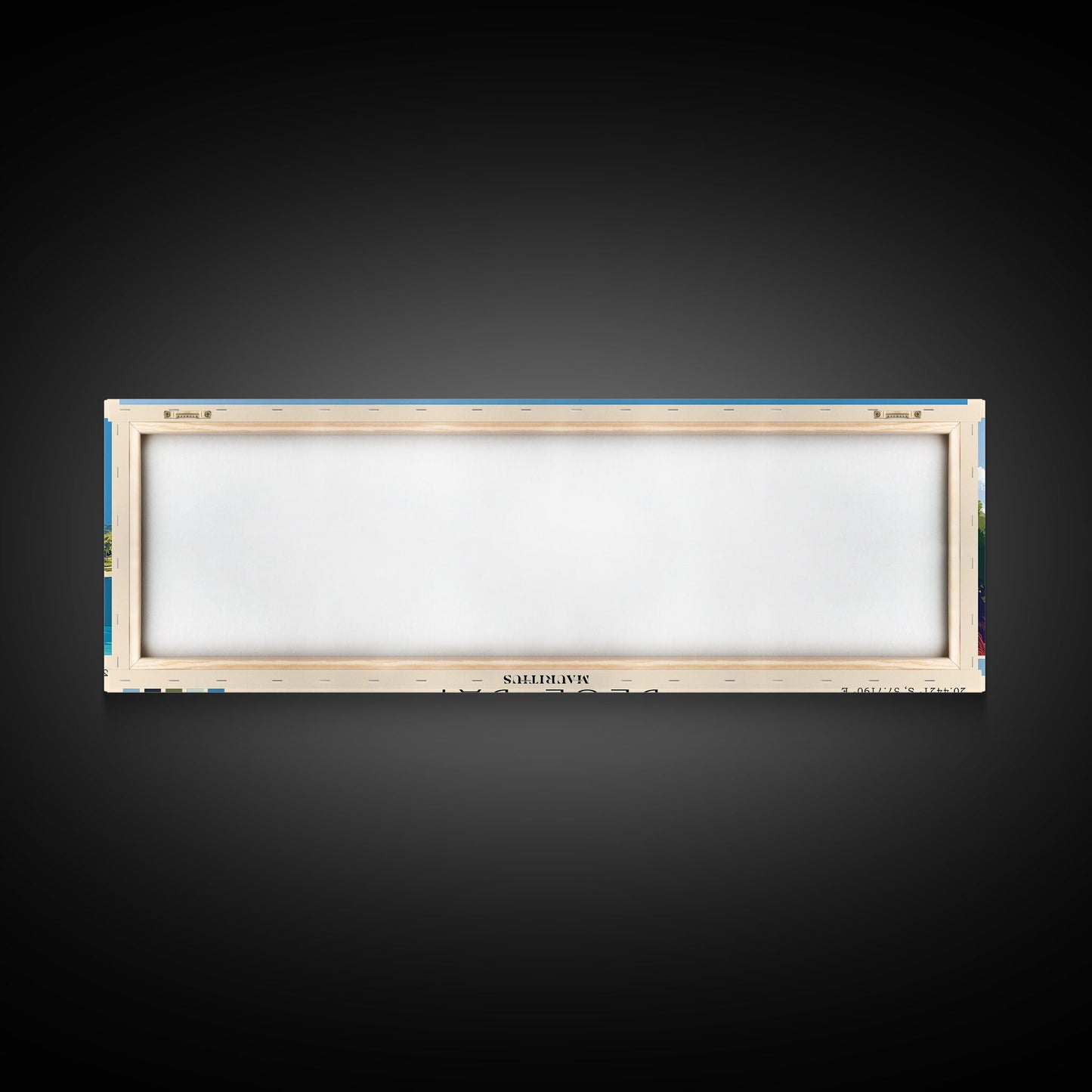 Blue Bay, Mauritius Panoramic Print, Vacation Gift, Mauritius Wall Art, Beach Painting, Beach Decor, Large Wall Art, Wood Frame Art