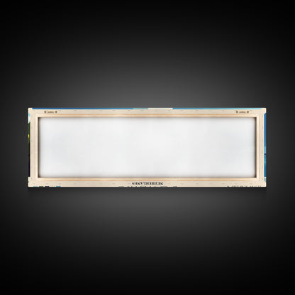 Bonaire, Netherlands Panoramic Beach Print, Vacation Gift, Netherlands Wall Art, Framed Canvas Print, Framed Beach Painting