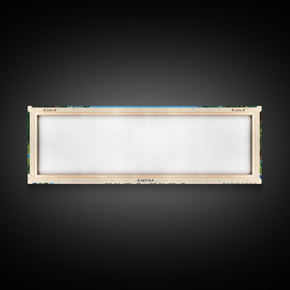 Bora Bora, France Panoramic Beach Print, Vacation Gift, France Wall Art, Beach Painting, Beach Decor, Beach Painting