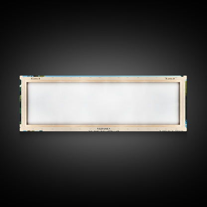 Borak, Croatia Panoramic Beach Print, Vacation Gift, Croatia Wall Art, Framed Canvas Print, Framed Beach Painting