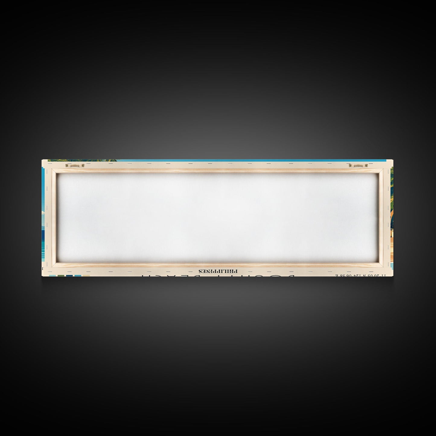 Bounty Beach, Philippines Panoramic Beach Print, Vacation Gift, Philippines Wall Art, Beach Painting, Beach Decor, Beach Painting