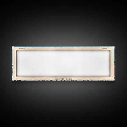 Brancaster Beach, United Kingdom Panoramic Beach Print, Vacation Gift, United Kingdom Wall Art, Framed Canvas Print, Framed Beach Painting