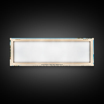 Cabbage Beach, Paradise Island, Bahamas Panoramic Print, Vacation Gift, Paradise Island, Bahamas Wall Art, Beach Painting, Beach Decor, Large Wall Art, Wood Frame Art