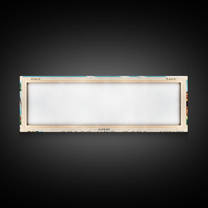 Cabo San Lucas, Mexico Panoramic Print, Vacation Gift, Mexico Wall Art, Beach Painting, Beach Decor, Beach Or Lakehouse Art