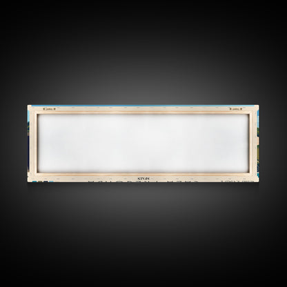 Cala Pregonda, Spain Panoramic Print, Vacation Gift, Spain Wall Art, Beach Painting, Beach Decor, Beach Or Lakehouse Art