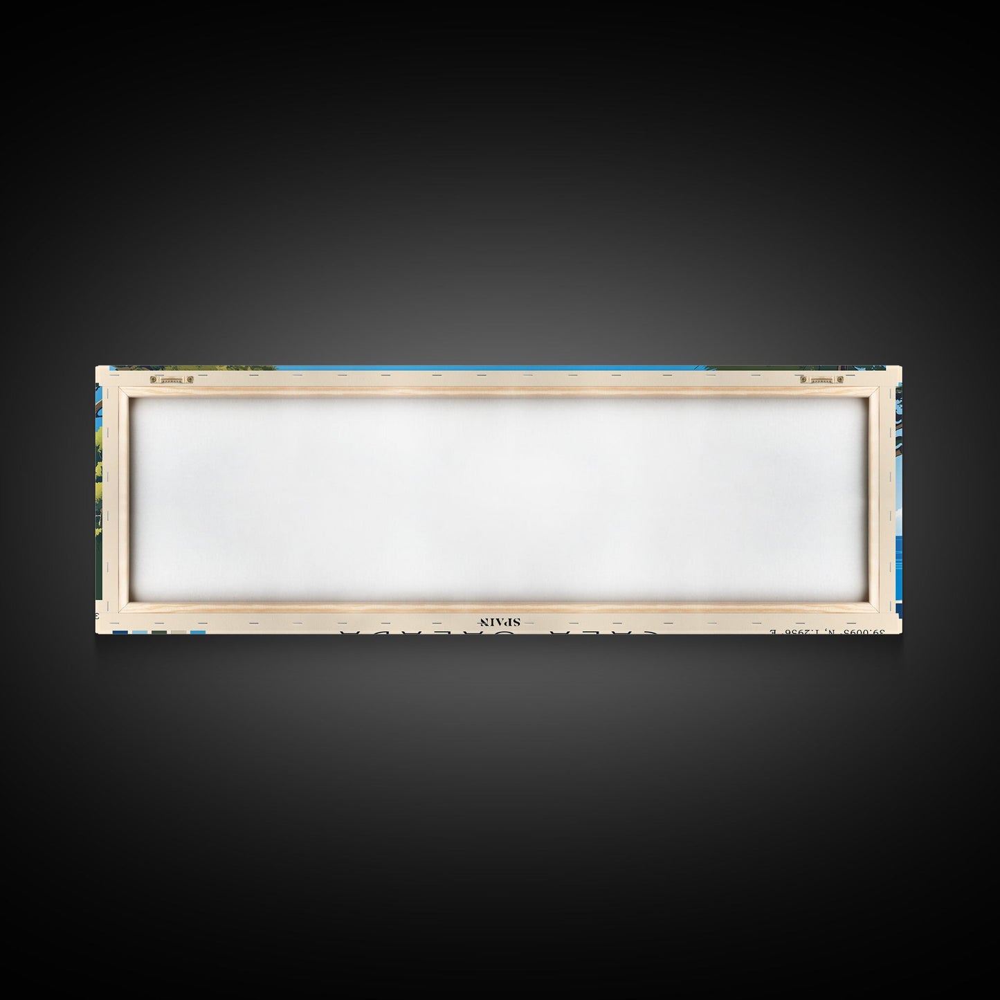 Cala Salada, Spain Panoramic Beach Print, Vacation Gift, Spain Wall Art, Beach Painting, Beach Decor, Beach Painting