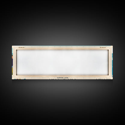 Cape May, New Jersey Panoramic Beach Print, Vacation Gift, New Jersey Wall Art, Beach Painting, Beach Decor, Beach Painting