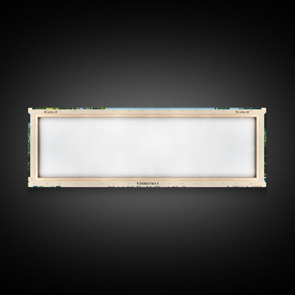 Capurgana, Colombia Panoramic Beach Print, Vacation Gift, Colombia Wall Art, Beach Painting, Beach Decor, Beach Painting