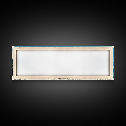 Cheung Sha, Hong Kong Panoramic Print, Vacation Gift, Hong Kong Wall Art, Beach Painting, Beach Decor, Large Wall Art, Wood Frame Art